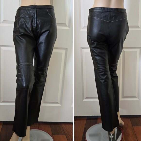 BCBGMaxazria Leather Pants SZ 4 - Picture 1 of 11